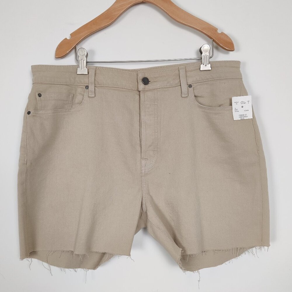 NEW Fidelity Denim JIMI Short Women's Boyfriend Shorts Size 32 Sand Beige Cotton